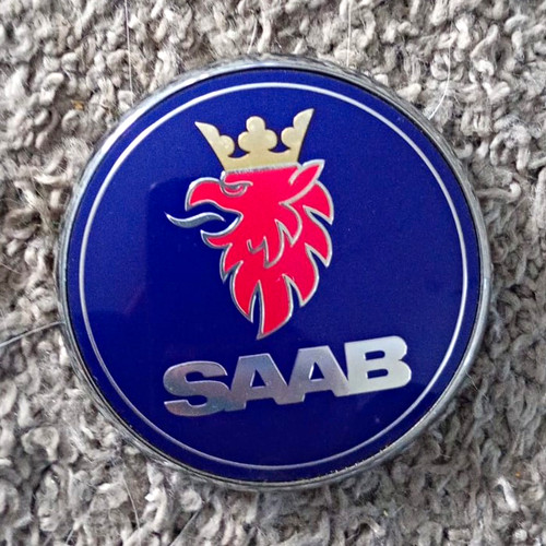 Saab badge plate - badge, 93