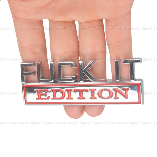 Silver fuck edition logo - silver, fuck-it