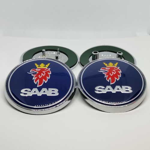 Saab blue badge set front - saab,